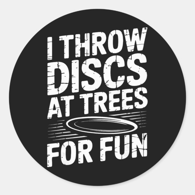 Funny Disc Golf Course  Classic Round Sticker (Front)