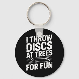 Funny Disc Golf Course Key Ring