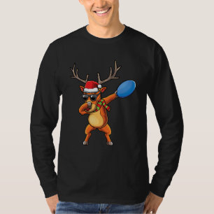 Funny Disc Golf Dabbing Reindeer Dab Christmas X M T-Shirt