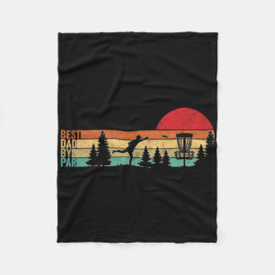 Funny Disc Golf Dad Best Dad By Par Vintage Disc G Fleece Blanket