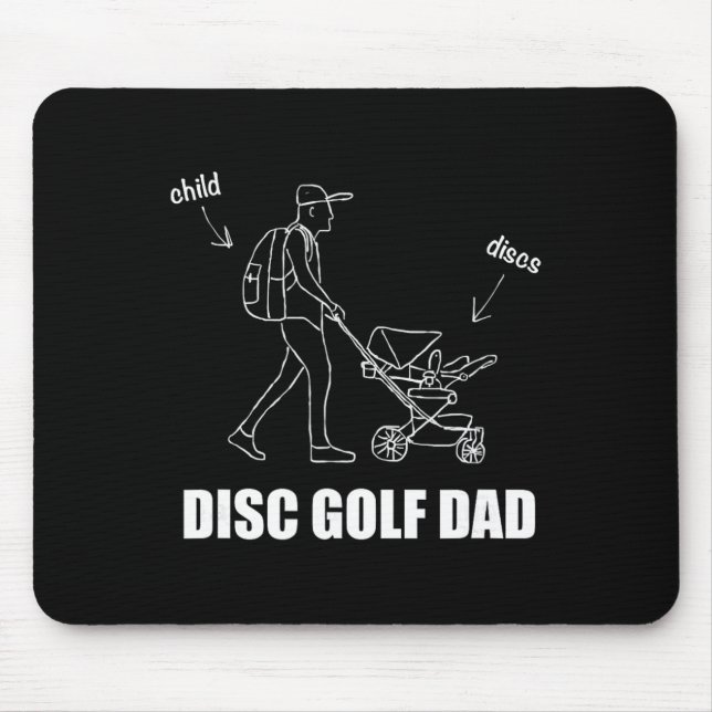 Funny Disc Golf Dad Stroller Ckpack Child T Shirt  Mouse Pad (Front)