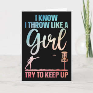 Funny Disc Golf Design For Girl Women Disc Golf Lo Card