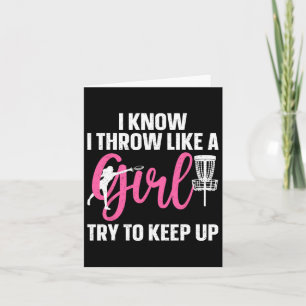 Funny Disc Golf Design For Girl Women Disc Golf Lo Card