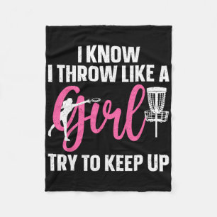 Funny Disc Golf Design For Girl Women Disc Golf Lo Fleece Blanket