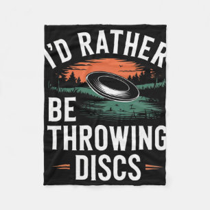Funny Disc Golf Design For Men Women Disc Golf Pla Fleece Blanket