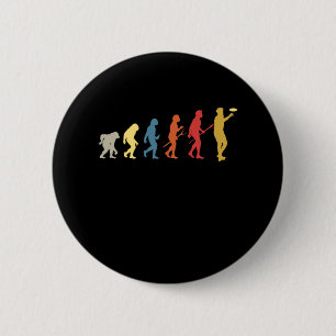 Funny Disc Golf Evolution Gift Vintage Frisbee 6 Cm Round Badge