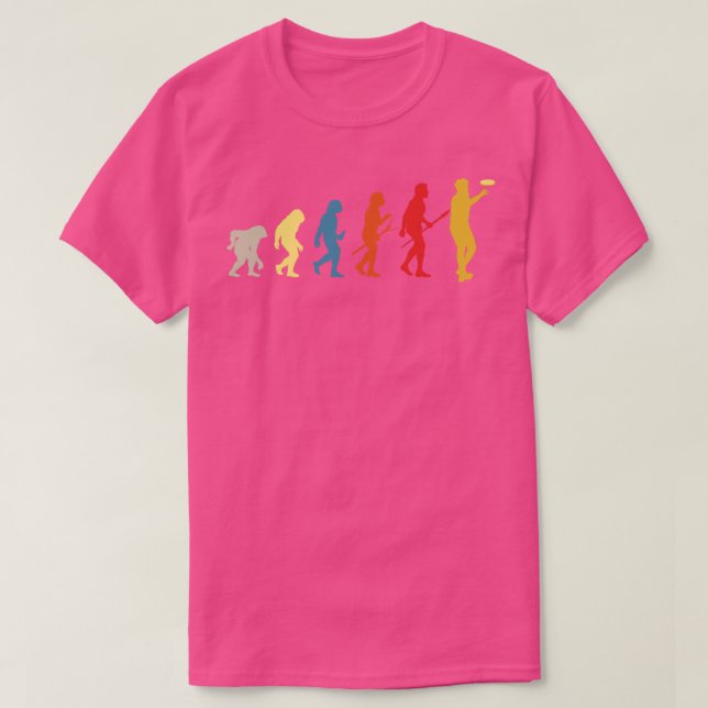 Funny Disc Golf Evolution  Vintage Frisbee  T-Shirt (Design Front)
