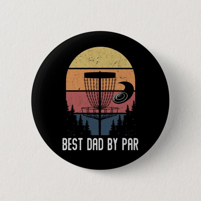Funny Disc Golf Father Frisbee Dad 6 Cm Round Badge (Front)