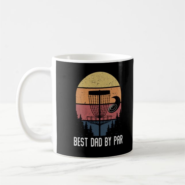 Funny Disc Golf Father Frisbee Dad Coffee Mug (Left)