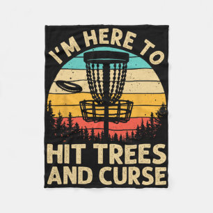 Funny Disc Golf For Men Women Disc Golf Player Tre Fleece Blanket