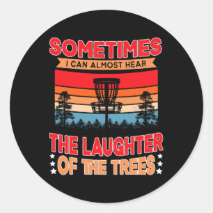 Funny Disc Golf Frisbee Player Classic Round Sticker