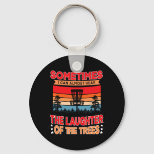 Funny Disc Golf Frisbee Player Key Ring
