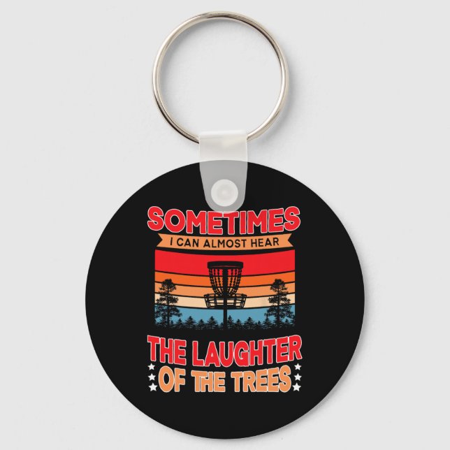 Funny Disc Golf Frisbee Player  Key Ring (Front)