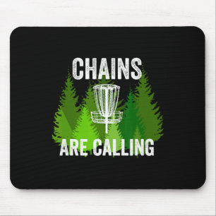 Funny Disc Golf Gift Chains Are Calling Folf Frolf Mouse Pad