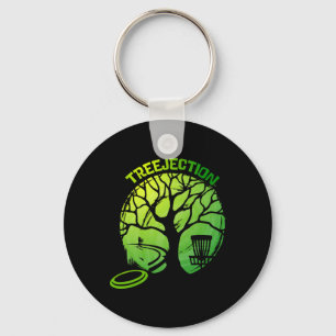 Funny Disc Golf Graphic Tree  Key Ring