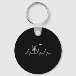 Funny Disc Golf Heartbeat Cute Alternative Sports  Key Ring