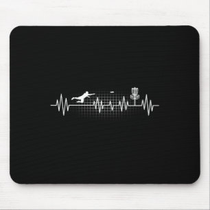 Funny Disc Golf Heartbeat Cute Alternative Sports  Mouse Pad
