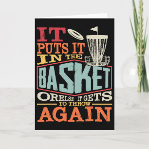 Funny Disc Golf It Puts In The Sket Or Else It Get Card
