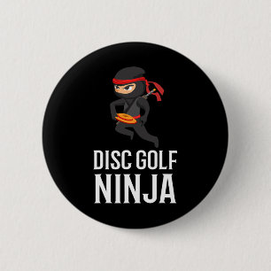 Funny Disc Golf Ninja Gift Golfer Disc Player Men 6 Cm Round Badge