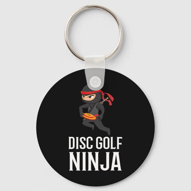 Funny Disc Golf Ninja Gift Golfer Disc Player Men  Key Ring (Front)