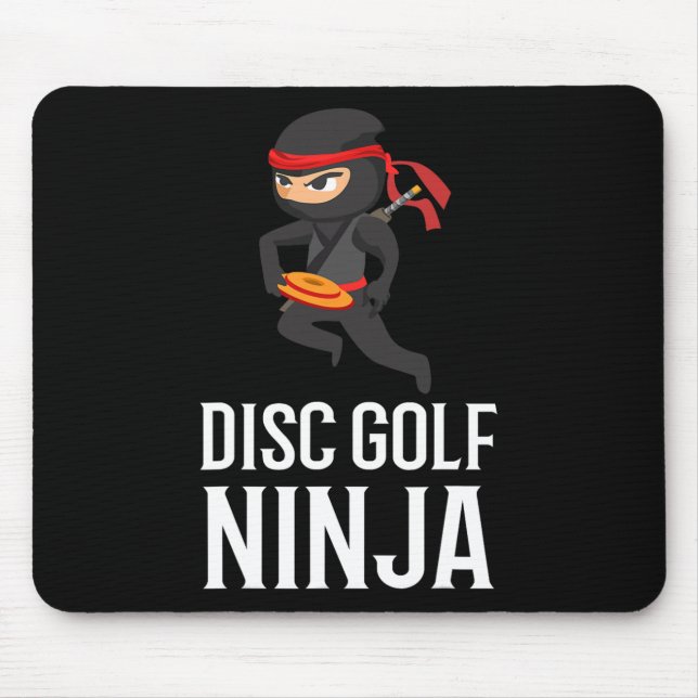 Funny Disc Golf Ninja Gift Golfer Disc Player Men  Mouse Pad (Front)
