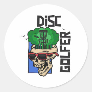 Funny Disc Golf On The Brain - Disc Golf  Classic Round Sticker