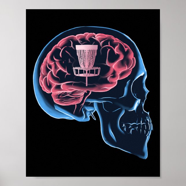 Funny Disc Golf Player Brain Disc Golf Sport  Poster (Front)