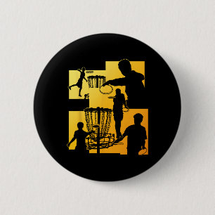Funny Disc Golf Player Cool Flying Disc Sports Ent 6 Cm Round Badge