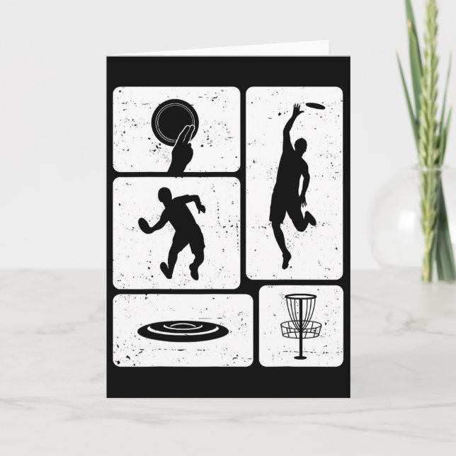 Funny Disc Golf Player Cool Flying Disc Sports Ent Card (Front)