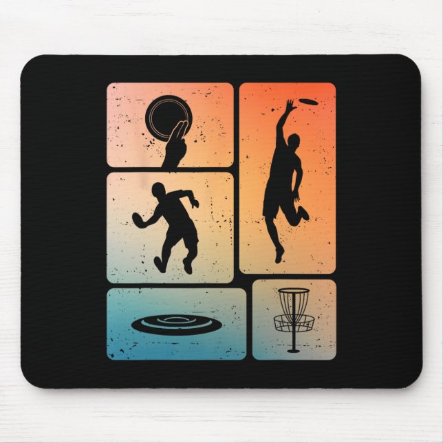 Funny Disc Golf Player Cool Flying Disc Sports Ent Mouse Pad (Front)
