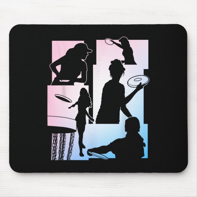 Funny Disc Golf Player Cool Flying Disc Sports Ent Mouse Pad (Front)