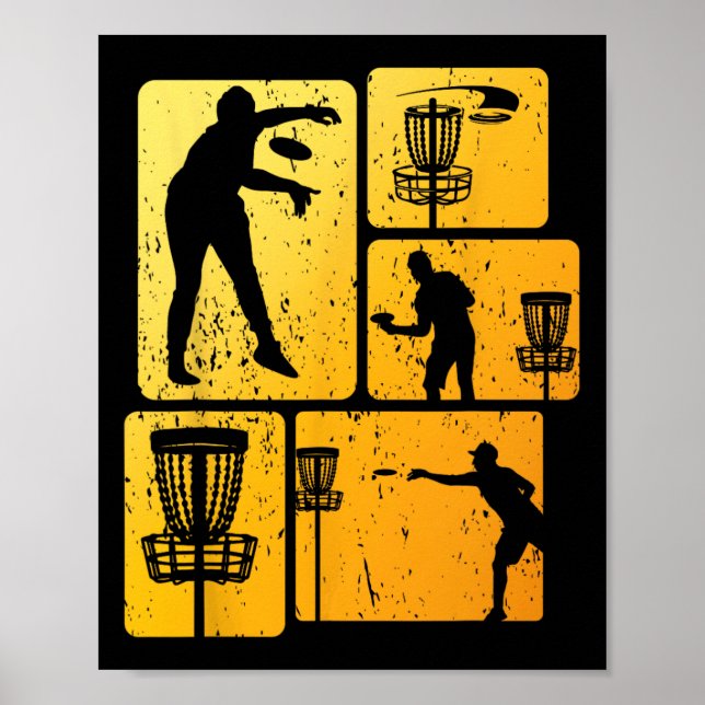 Funny Disc Golf Player Cool Flying Disc Sports Ent Poster (Front)