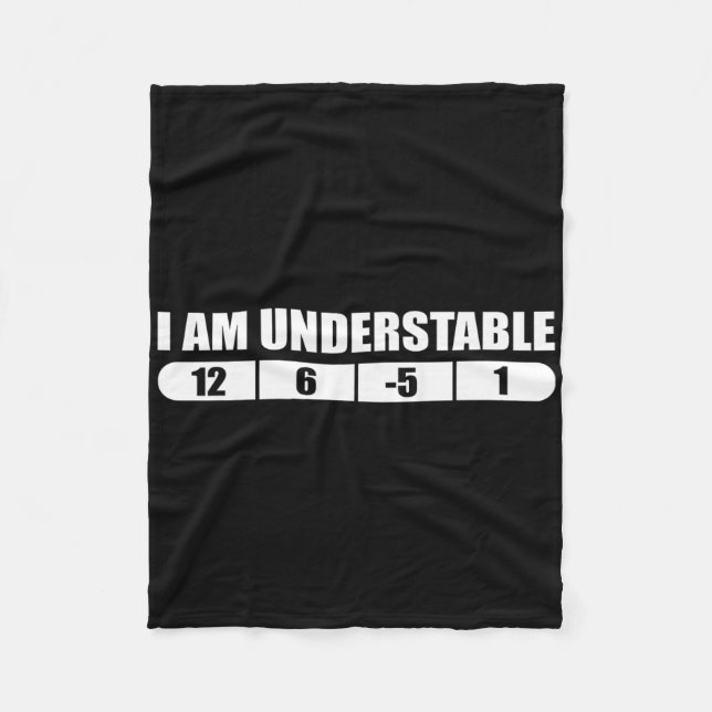 Funny Disc Golf Quote Design, I Am Understable Fri Fleece Blanket (Front)
