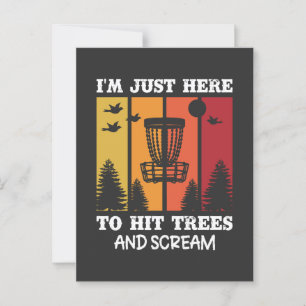 Funny Disc Golf Quote Retro Disc Golf Postcard