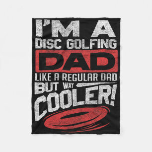 Funny Disc Golf Shirt Dad Fathers Day Disc Golfing Fleece Blanket