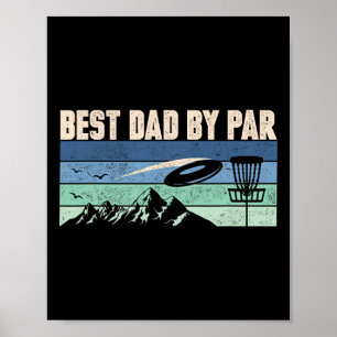 Funny Disc Golf Shirt Dad Men Vintage Retro Best D Poster