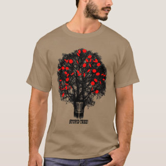 Funny Disc Golf Stupid Tree Distressed Frisbee Gol T-Shirt