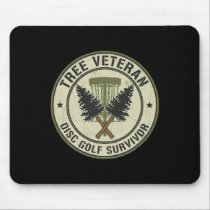 Funny Disc Golf Survivor T Shirt Tree Magnet Gift  Mouse Pad