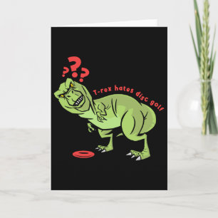 Funny Disc Golf T Rex Kids  Card