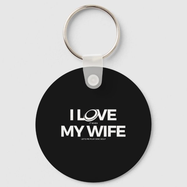 Funny Disc Golf T Shirt - Men  Key Ring (Front)