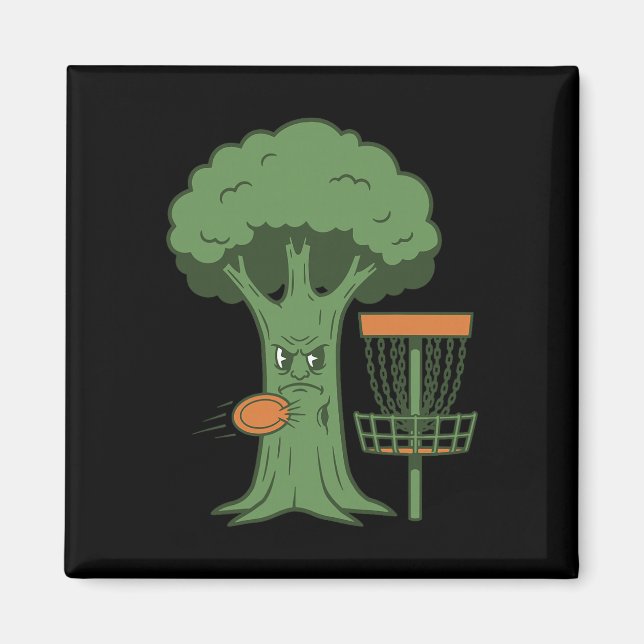 Funny Disc Golf Tree Hit Flying Disc Sket Scene  Magnet (Front)