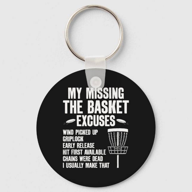 Funny Disc Golf Tree Magnet _1  Key Ring (Front)