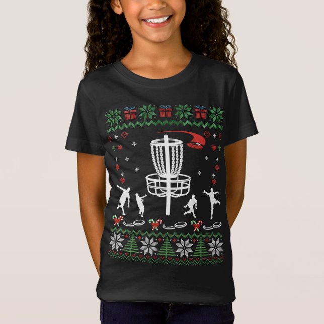 Funny Disc Golf Ugly Christmas Sweater Disc Golf L (Front)