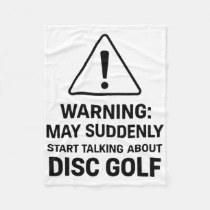 Funny Disc Golf Warning May Suddenly Start Talking Fleece Blanket