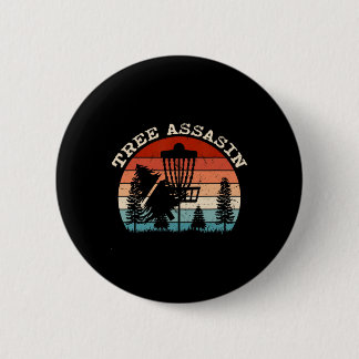 Funny Disc Golfer Gifts Outdoor Sports Stupid Tree 6 Cm Round Badge