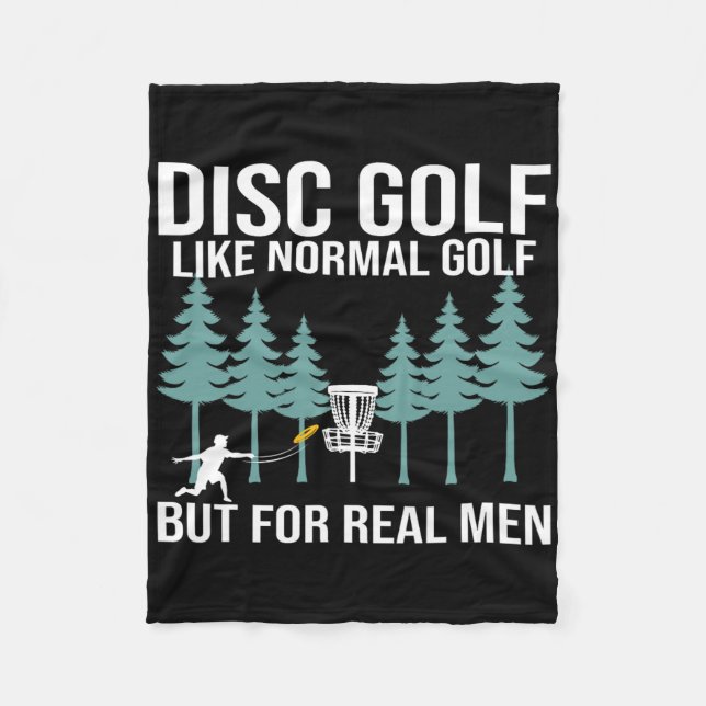 Funny Disc Golfing Frolfing Joke With Disc Golf Tr Fleece Blanket (Front)