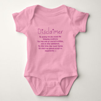 Funny Disclaimer- Girl Baby Bodysuit