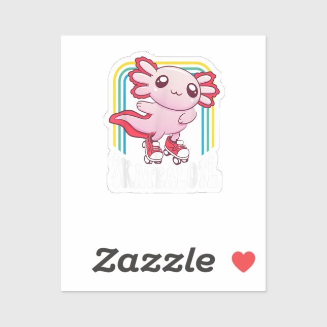 Funny Disco Roller Skate Axolotl Cute Salamander (Sheet)