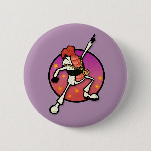 FUNNY DISCO SUSHI PIN BACK ROUND BUTTON