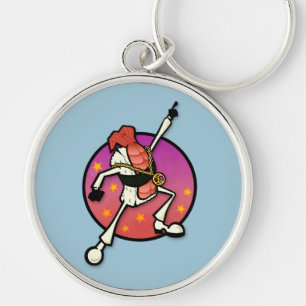 FUNNY DISCO SUSHI PREMIUM ROUND KEYCHAIN